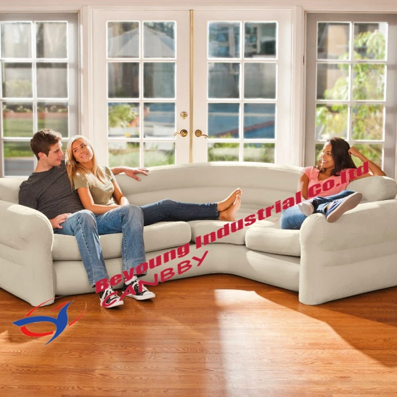 INTEX надувной секционный угловой диван водонепроницаемый Neatural надувной диван гостиная с удобными подлокотниками и спинкой