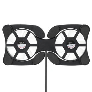 

Mini Portable Folding Foldable USB Dual Fan Cooler Cooling Pad for PC Laptop Notebook 7"~15"