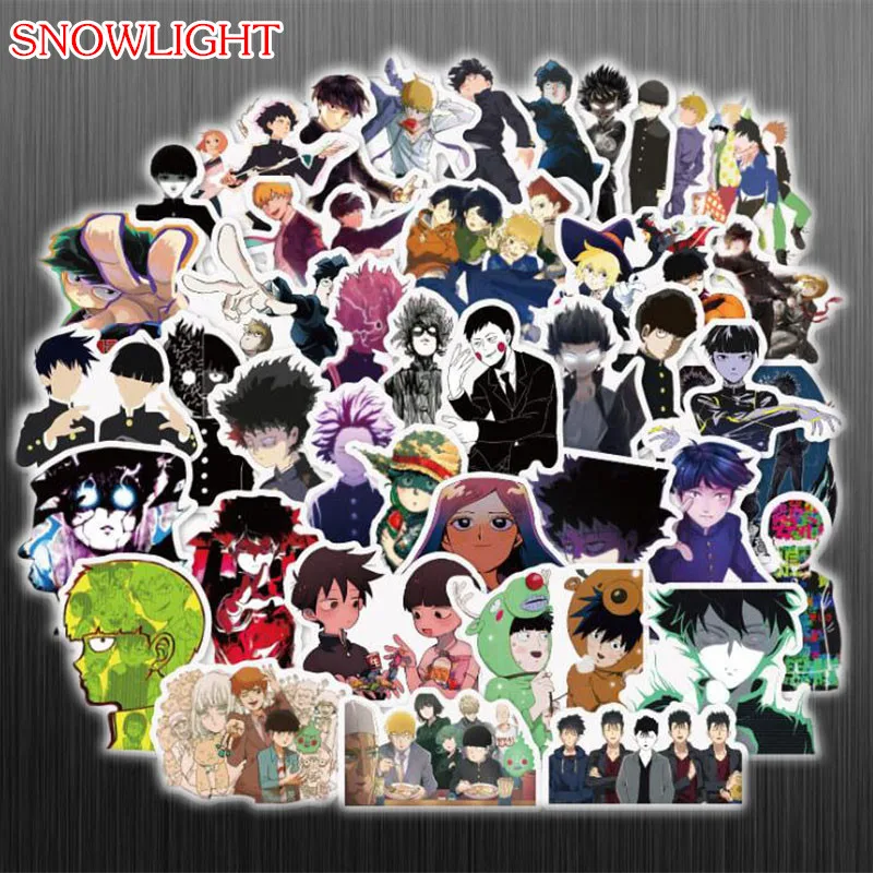 

50pcs Anime Graffiti Mob Psycho 100 Cartoon Stickers For Motorcycle Laptop Phone Guitar Cool Notebook Car Stickers Waterproof
