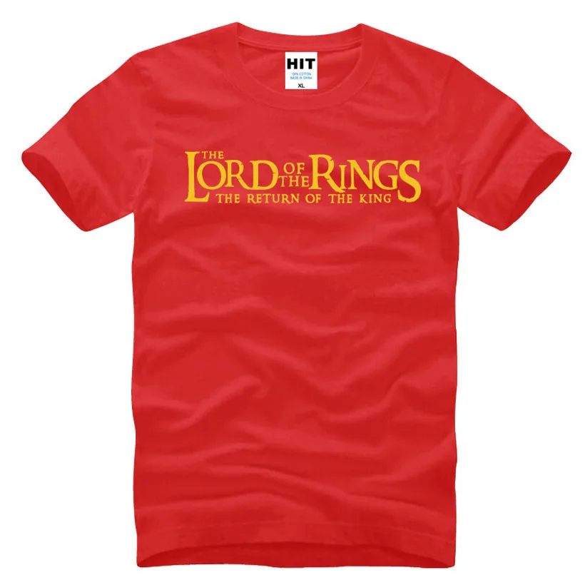 Movie The Lord of the Rings Letter Printed Men's T Shirt T Shirt Men 2016 New O Neck Cotton 