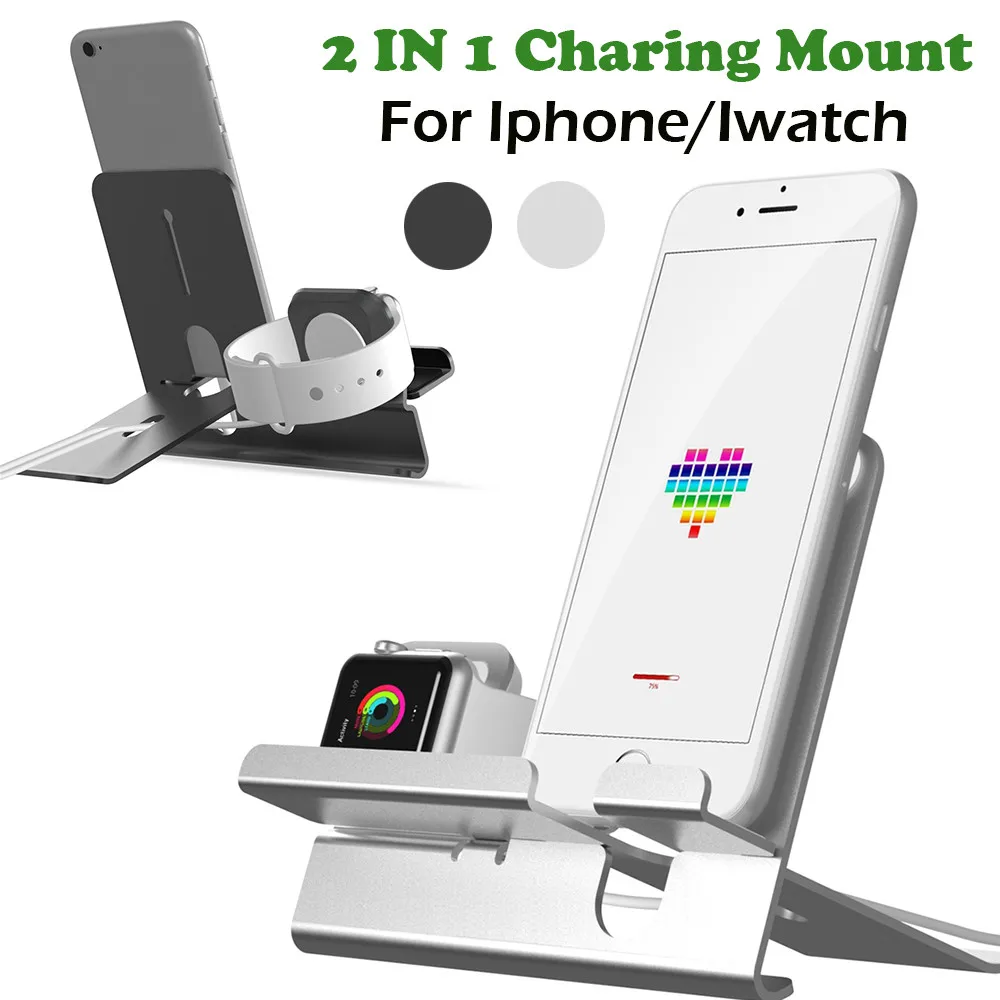 

phone holder stand for iphone finger ring 2 IN 1 Charging Dock Stand Bracket Accessories Holder Kit For iPhone/Apple Watch z7