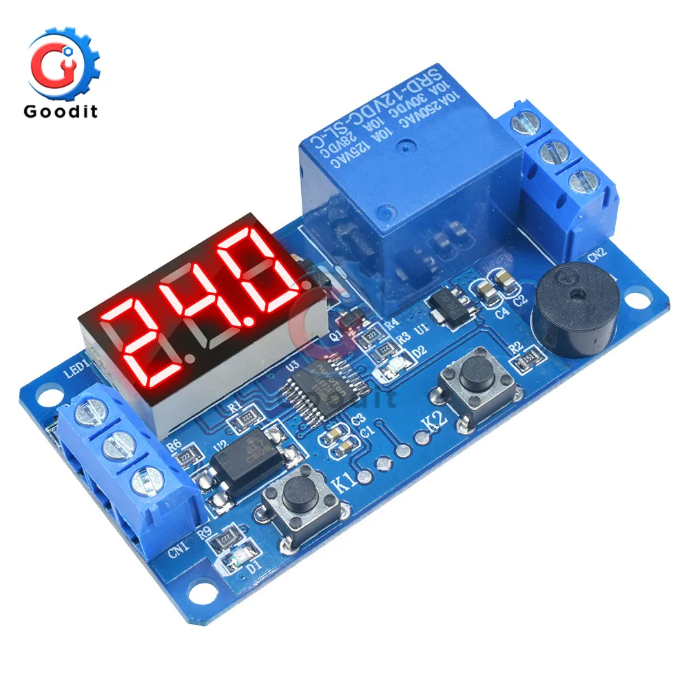 DC 12V Timer Cycle Relay Digital LED Delay Timer Relay Board Control