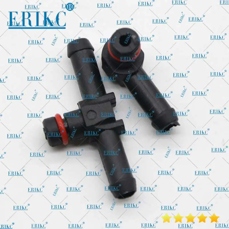 ERIKC T and L Type Return Oil Backflow for Denso Series Diesel Cr Fuel Injector Plastic 3 Two-way Joint Pipe 10pcs/bag