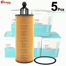 Five(5) Oil Filters 68191349AA For Chrysler Dodge Jeep Grand Cherokee Ram ProMaster 2500 3.6L V6 Engine