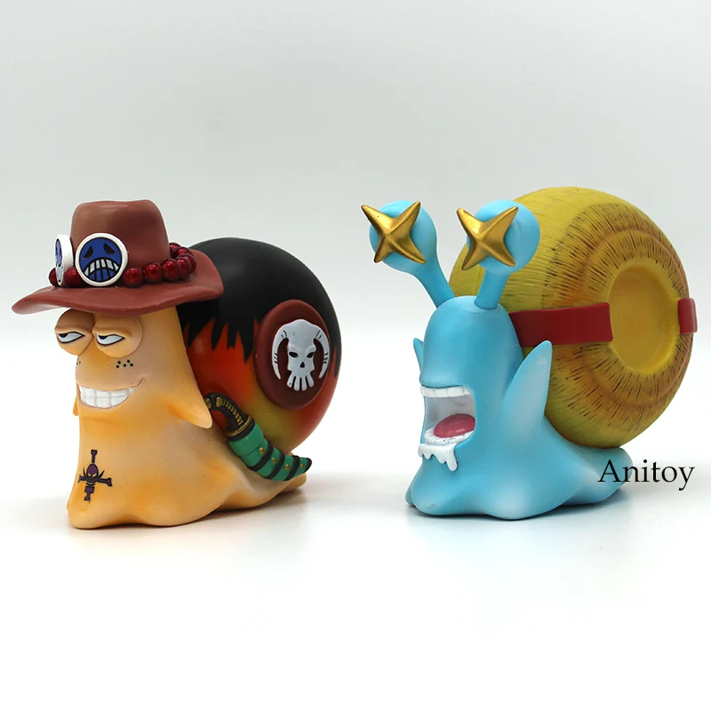 Аниме One Piece Luffy & Ace Den Mushi телефон ПВХ Фигурки игрушки 2 шт./компл. 11 см|figure toy|one piece
