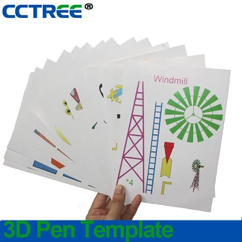

CCTREE 3D Pen Template 3D Drawing pen paper model 3D Printer pen printing Pad 30 different designs(15paper+1pad)