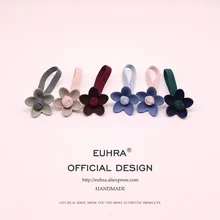 EUHRA, 6 цветов, эластичные резинки для волос, резинки, базовый лепесток лотоса, высокая эластичность, для женщин и девушек, плоская лента для волос, резиновые аксессуары для волос