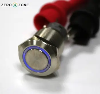 

ZEROZONE 19mm 250V 5A Self-locking stainless steel button switch with light