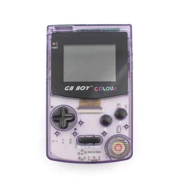 Портативная игровая консоль, игровой плеер 2,", классические детские портативные игровые консоли с подсветкой, 66 встроенных игр - Цвет: Clear Purple