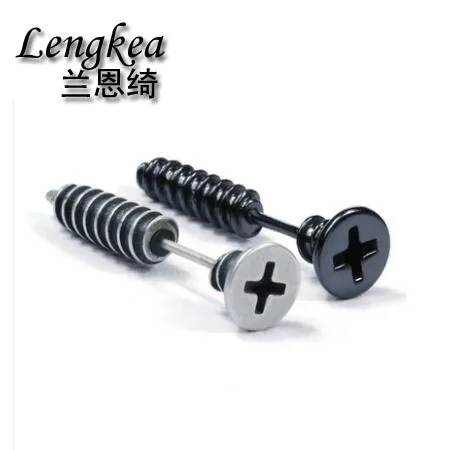 Lengkea ювелирные изделия, оригинальные креативные серьги с винтовой застежкой, панк аксессуары в готическом стиле, Стерлинговое Серебро 925 пробы, ювелирные изделия, классные аксессуары для ушей