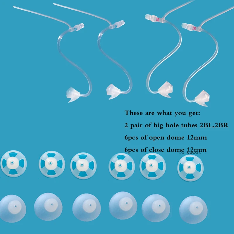 Hearingaidaccessories2pairsof2Btubesand12pcsdomesinlot