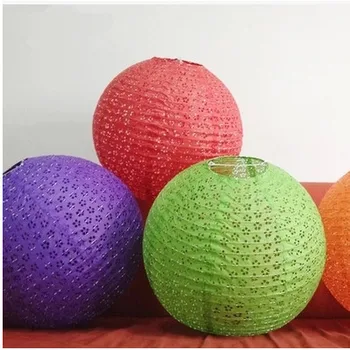

Hollow red lanterns paper lanterns chandelier lamp light environmental elegant high quality 40cm diameter