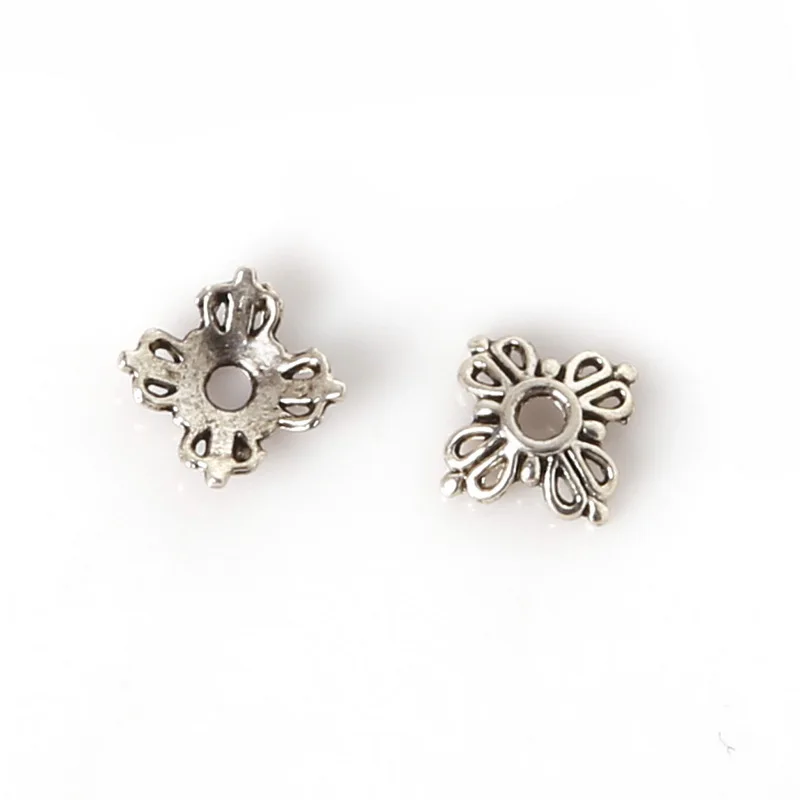 

Hot Sale 20Pcs/lot 2*6mm Antique Silver Plated Zinc Alloy For Round Beads Caps&Flower Hat Jewelry Findings For DIY Jewelry
