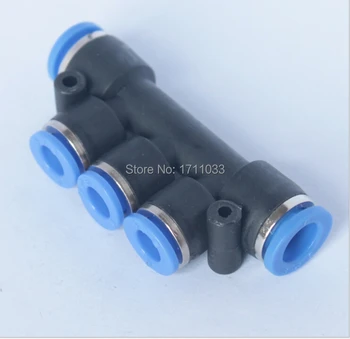 

6mm-4mm 5-way pneumatic reducer triple branch union connector