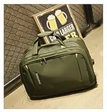 Мужская Дорожная сумка для багажа wo мужской чемодан из материала Оксфорд Дорожные Сумки на колесиках дорожные сумки на колесиках деловые сумки на колесиках - Цвет: army green 24 inch