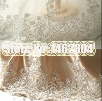 

21.50cm Larger Wide Very Gorgous Wedding/Bridal Cord Lace Fabric Trim off White/Ivory White