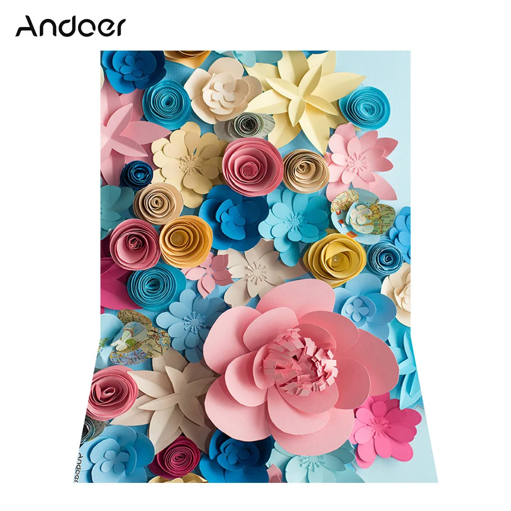 Andoer 1.5 * 2.1m/5 7ft Flower Wall Photography Background for Studio Photo Backdrops Home Decorate Wedding | Электроника