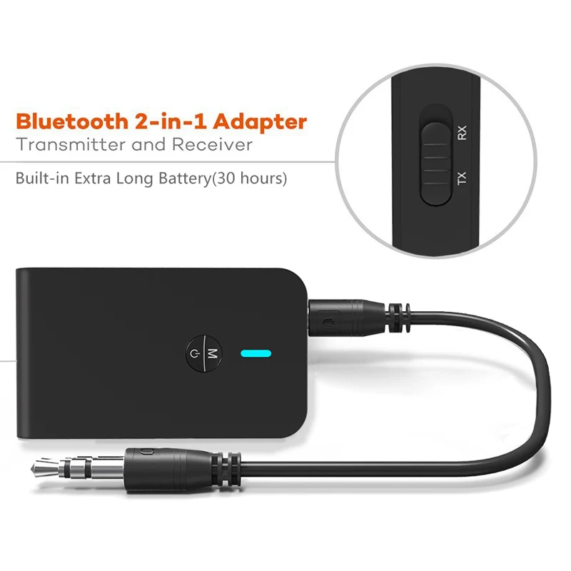 Передатчик/приемник Bluetooth 4 1 беспроводной адаптер 2 в 3 5 мм приемник CSR для ТВ