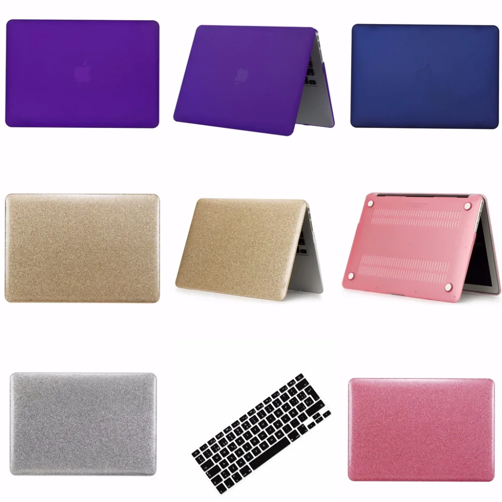 

Clear Transparent Matte Case For Apple Macbook Air Pro Retina 11 12 13 15 Laptop Cover Bag For Macbook 13.3+Keyboard Cover