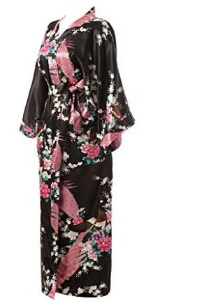 Wedding Bride Bridesmaid Robe Satin Rayon Bathrobe Nightgown Women Kimono Sleepwear Flower Plus Size S-XXXL S02D