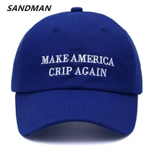 SANDMAN высокое качество письмо Сделать Америка CRIP снова Snapback кепки хлопок Бейсболка для мужчин женщин хип-хоп шляпа папы костяная Garros