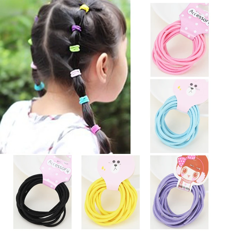 Girls' Candy Colored Hair Ponytail Holders High Quality Rubber Hair