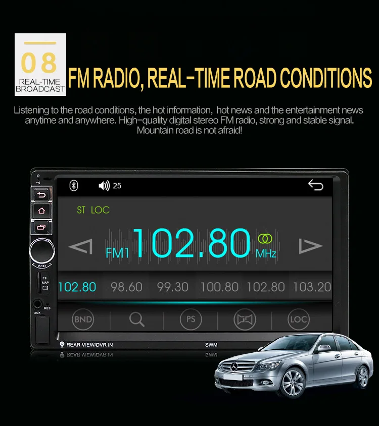 Clearance Car Radio High Definition 7 Inch Touch Screen Car Bluetooth MP5 Player Car Double Spindle MP4 Navigation Integrated Machine 10