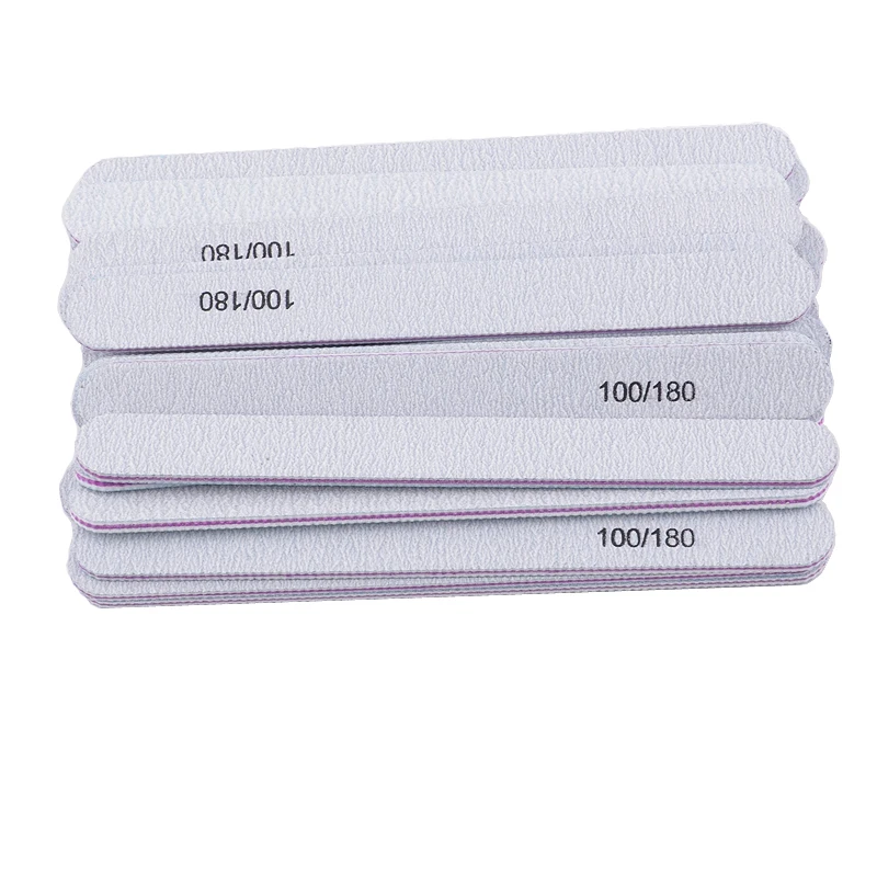 10pcs/lot Professional Nail File For UV Gel Sanding Polish Buffing Blocks 100/180 Nail Grinding Buffers Manicure Tools