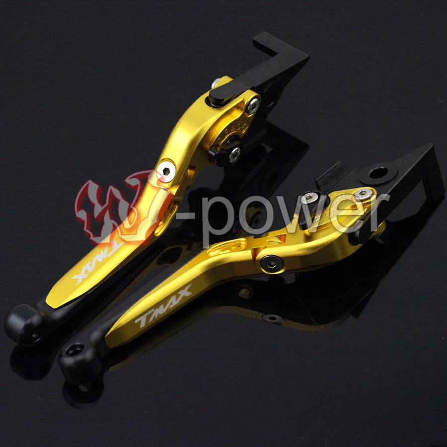 For YAMAHA XP500 T-MAX XP530 T-MAX 2010-2016 Gold Motorcycle Adjustable Fold-Out Extendable Brake release lever logo TMAX brake pads set for yamaha xp500 tmax500 t max500 xp 500 t max t max tmax 2008 2009 2010 2011 sv tech max abs