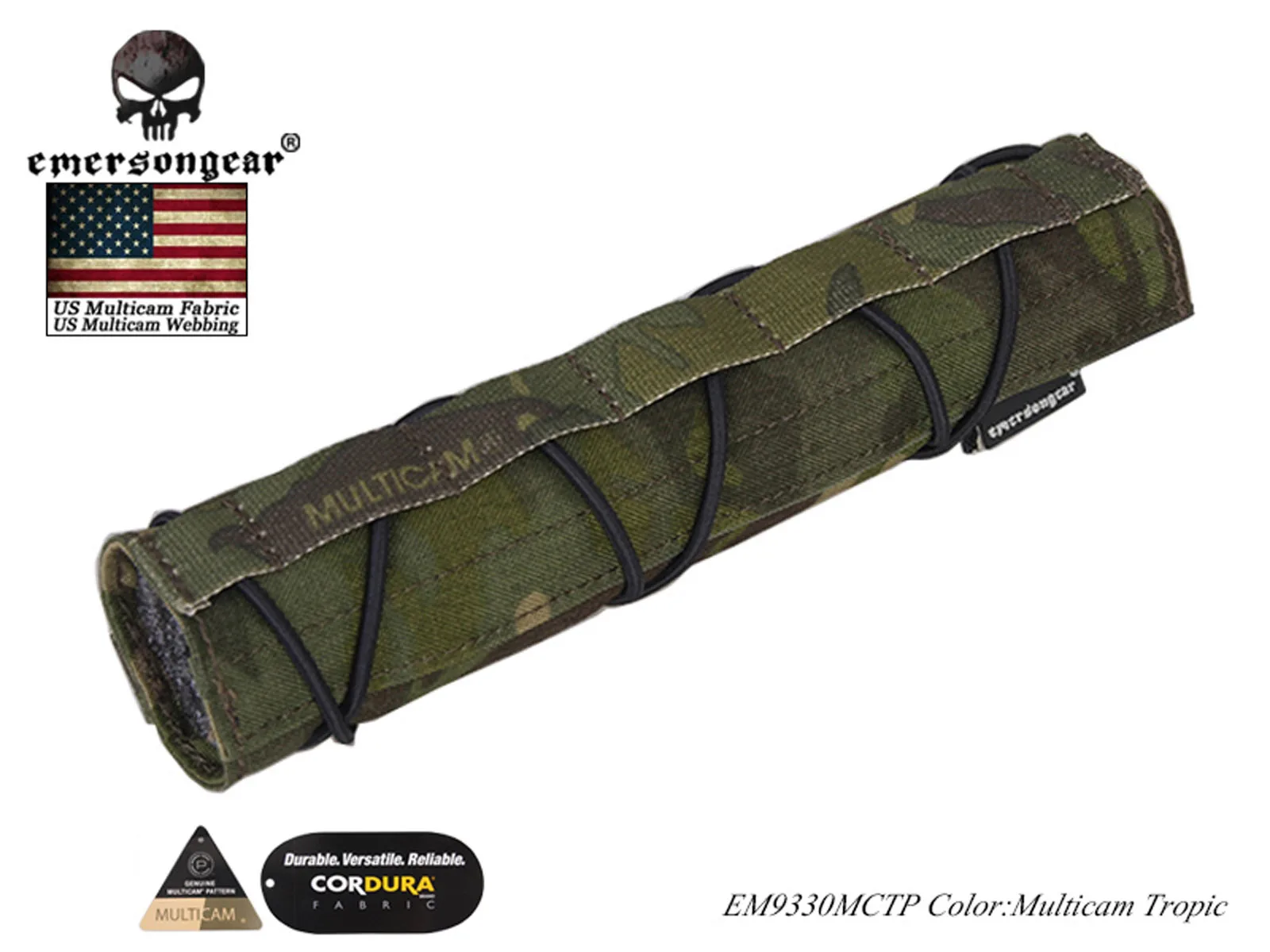 EmersonGear тактический 22 см подавитель Mirage чехол быстросъемный страйкбол аксессуар Регулируемый Чехол с ударным ремешком EM9330 - Цвет: MCTP