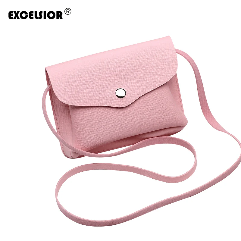 

EXCELSIOR 2018 New Women's Bag Mini Crossbody PU Leather Small Chain Clutch Girl's Shoulder Messenger Bag Sac a Main G1605