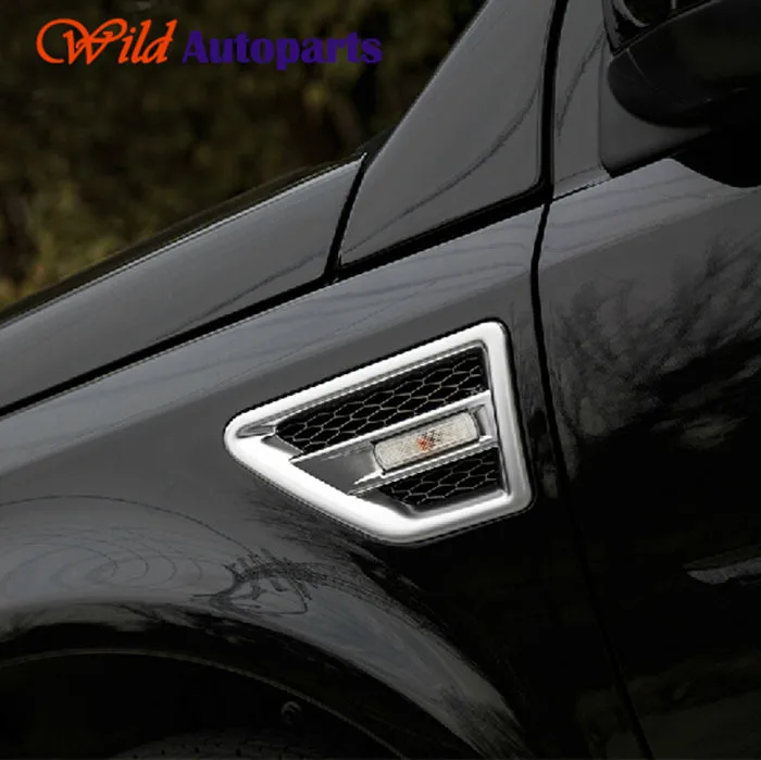 2pcs Matte Chrome Side Fender Grille Vent Air Outl...