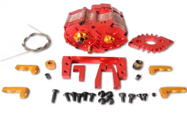 

Two 2 Speed Transmission GearBox Reduction ratio 1:64/1:16 Cross RC8WD Tamiya Axial SCX10 excavator engineering Tractor Truck