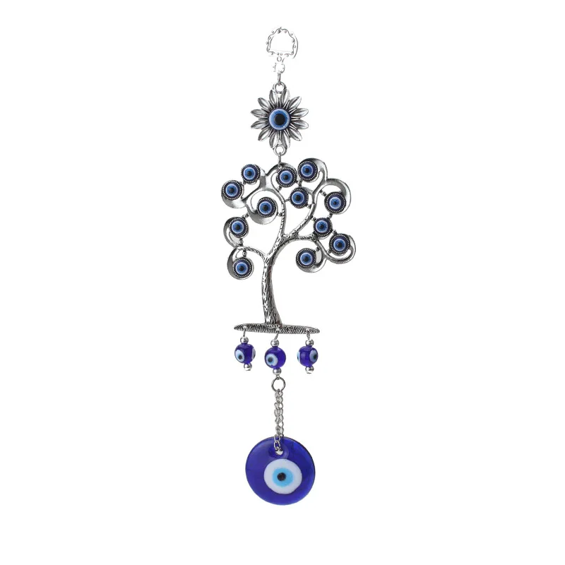 

EVIL EYE New Fashion Evil Eye life tree wall hanging pendant trendy Zinc Alloy blue eye tree for woman man wall hanging