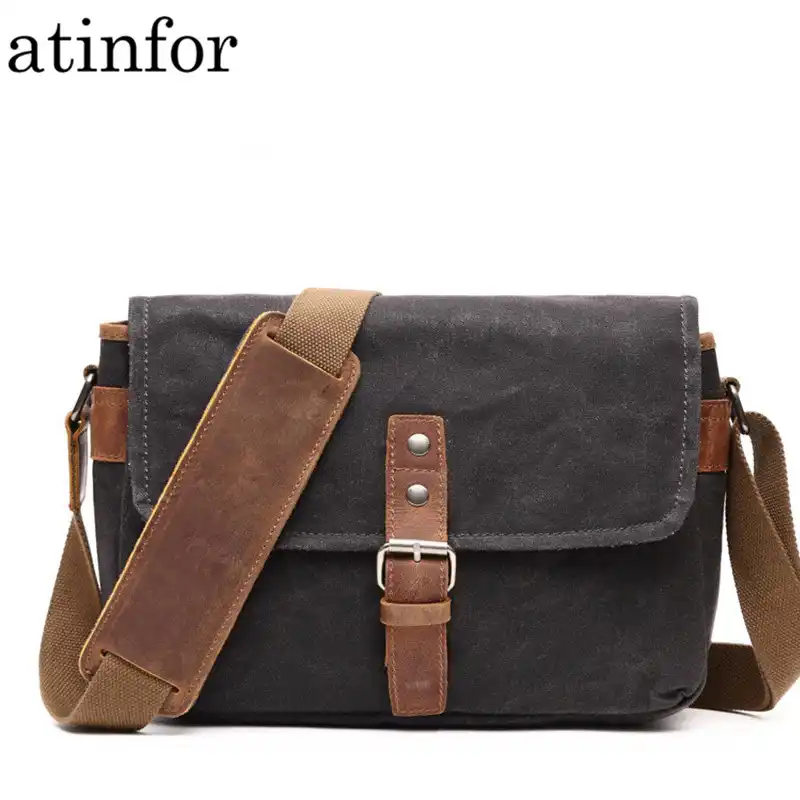 waxed canvas camera bag
