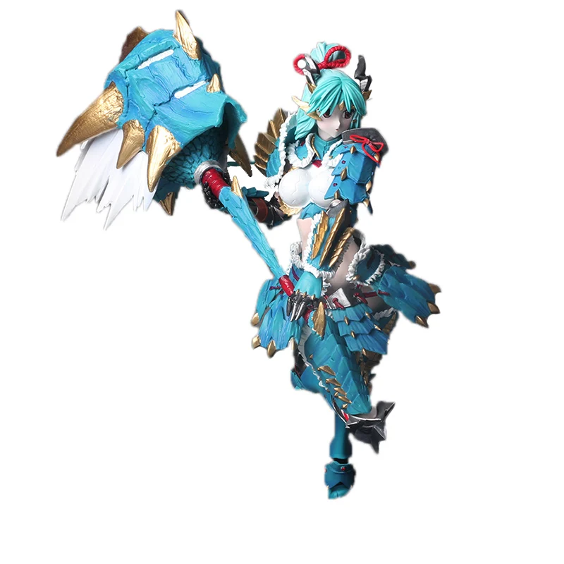 

Japan Action Figure From Monster Hunter XX Game Zinogre Women Hunter set Model Collectible Anime Monster Figures Action Toy