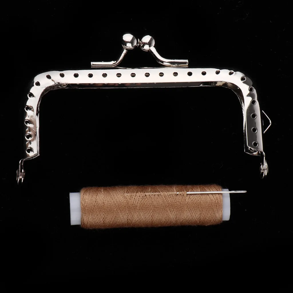 Handmade Metal Kiss Clasp Frame Flower Clutch Purse Complete Kits for Making Your Own Handbag