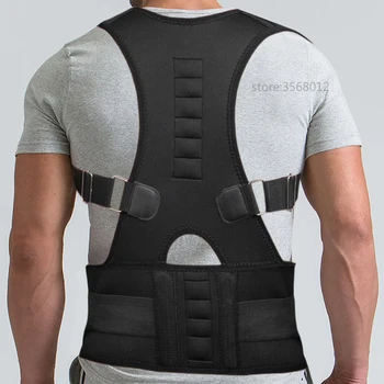 

2018 Quality Shoulder Support Waist Back Protection Breathable Mesh Lumbar Support Magnetic Protection Belt Corset Sports Safety