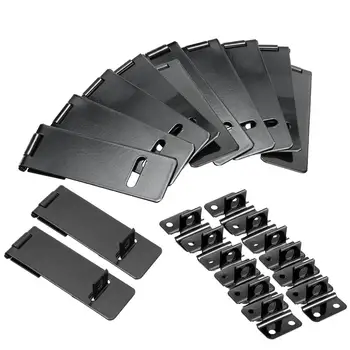 

uxcell New Hot 6pcs/12pcs/5pcs Iron Hasp Lock fit 8.5mm Padlock Latch Lock for Furniture Doors Cabinets Black 126 x 32mm