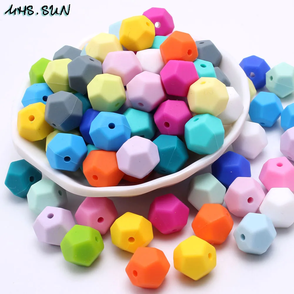 Buy MHS.SUN Safety food grade silicone horn beads 15mm