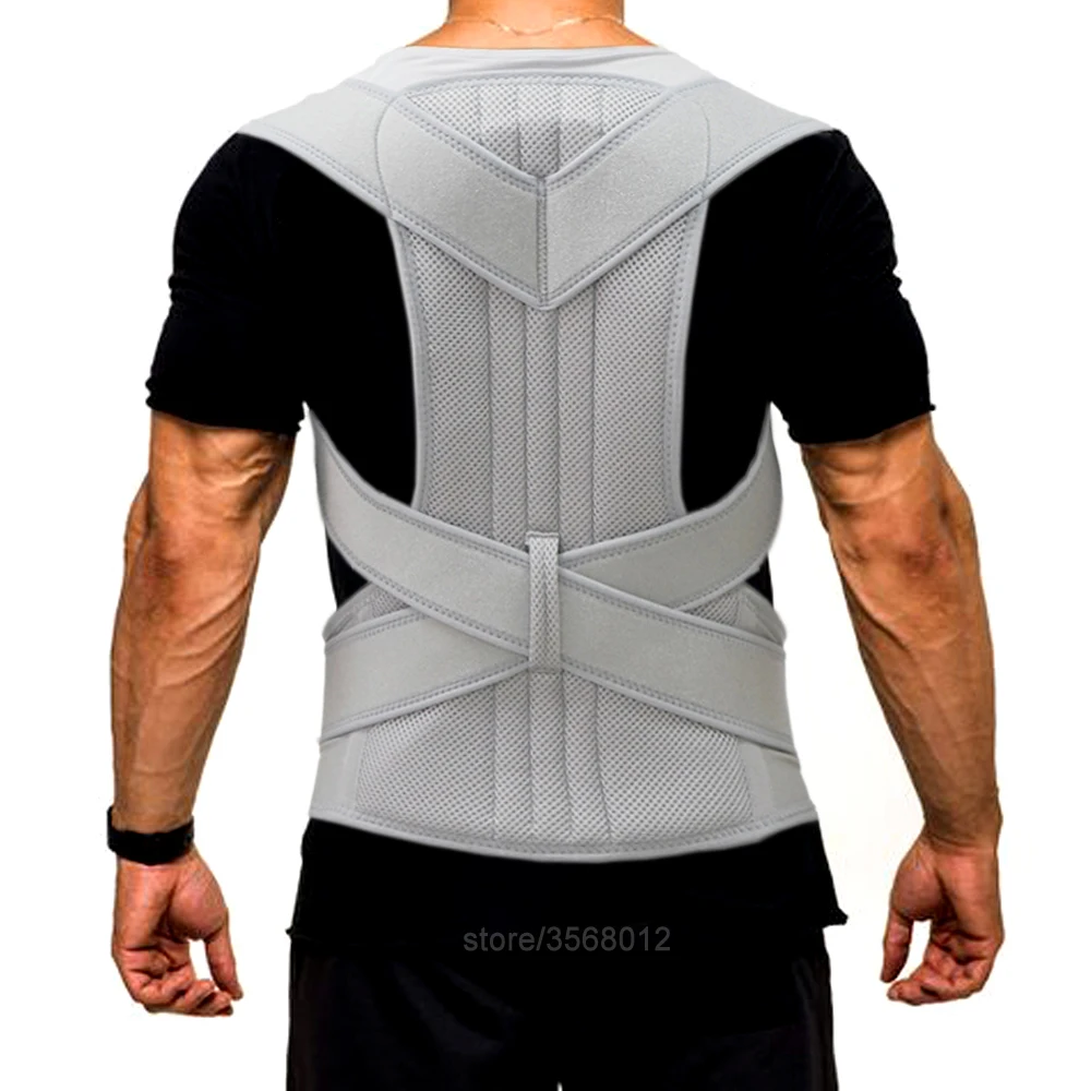 Hot Breathable Orthopedic Shoulder Back Spine Posture Corrector Support Belt Walking Standing Sitting Men | Красота и здоровье