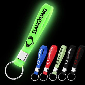 

1pcs Luminous Car keyring key chain Car Case for Ssangyong Rexton Kyron Korando accessories Motorcycle Automobiles car styling