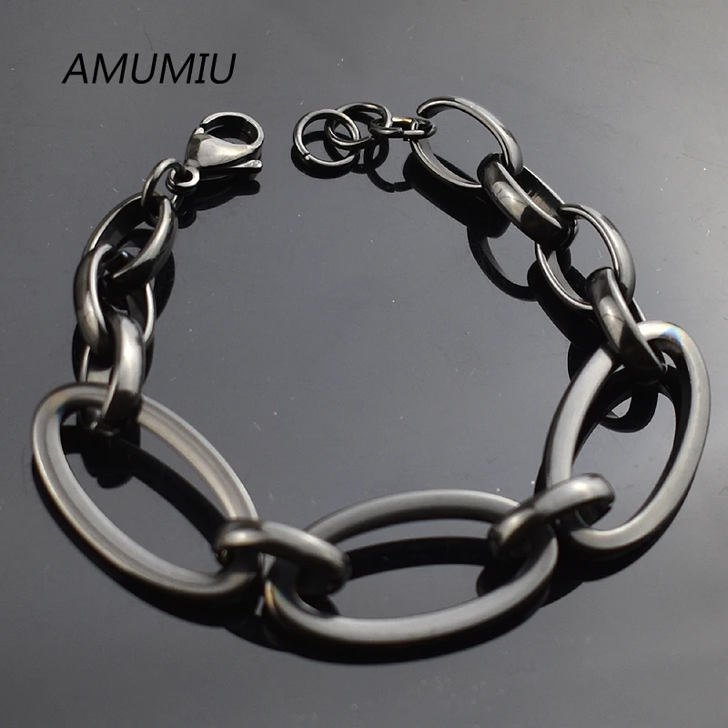 Браслеты из нержавеющей стали AMUMIU 2017 ювелирные изделия цепочка для женщин и
