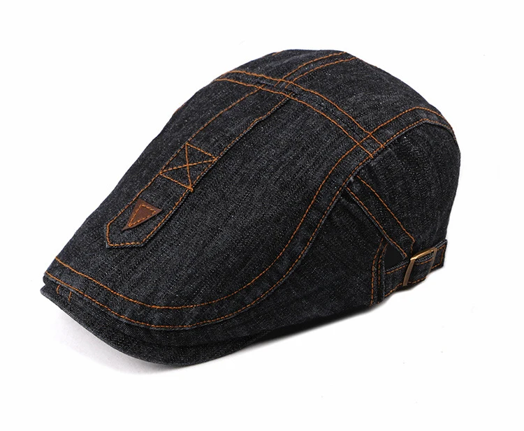 [AETRENDS] Мужские шляпы премиум-класса из джинсовой ткани Гэтсби Newsboy берет таксиста кепки для охоты и вождения Z-6592