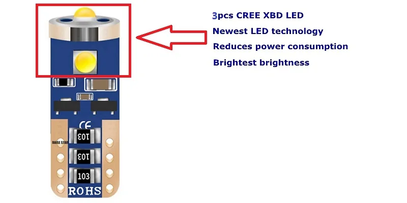 2 шт. T10 W5W WY5W супер яркий Cree Чип светодиодный парковочные фары автомобиля источник Canbus ОШИБОК Авто купольные лампы Клин хвост боковые лампочки