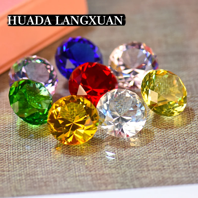 Goedkoop Beeldjes Kristal Kleine Diamant Huwelijkscadeau Ambachtelijke Woondecoratie Accessoires Ornamenten 8 Kleuren Kerst Miniatuur Tuin