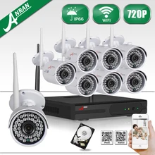 ANRAN HD 720 P 8-КАНАЛЬНЫЙ Беспроводной СЕТЕВОЙ ВИДЕОРЕГИСТРАТОР CCTV Безопасности Камеры Системы Открытый Ик Ночного Видения WIFI Видеонаблюдения Комплект 2 ТБ HDD