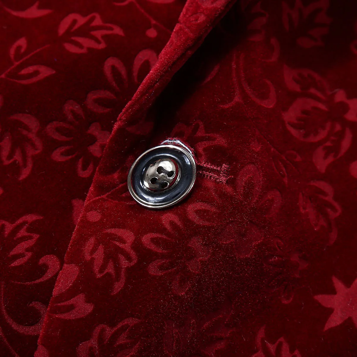 PYJTRL для мужчин осень зима винно-красный, Бургунди бархат цветочный узор костюм куртка Slim Fit Блейзер дизайн Сценические костюмы для певцов