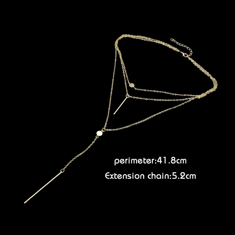 Сексуальный Золотой Серебряный цветной многослойный ожерелье-цепочка для женщин богемное геометрическое ожерелье с подвеской модные ожерелья-Чокеры Collier Femme