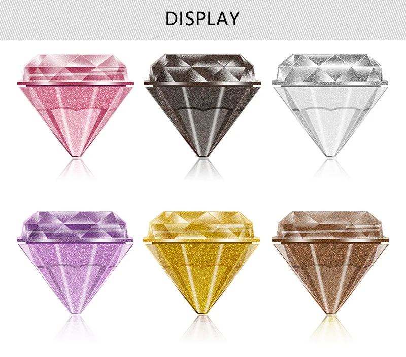 6 цветов кремовый Алмазный одиночный теней для век Палитра с металлическими блестками тени для век Гель Shimmer Highlighter Glow Long-lasting Cosmetics